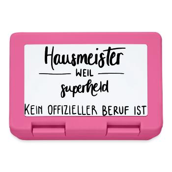 Hausmeister - Superheld! - Brotdose - Pink - Vorne
