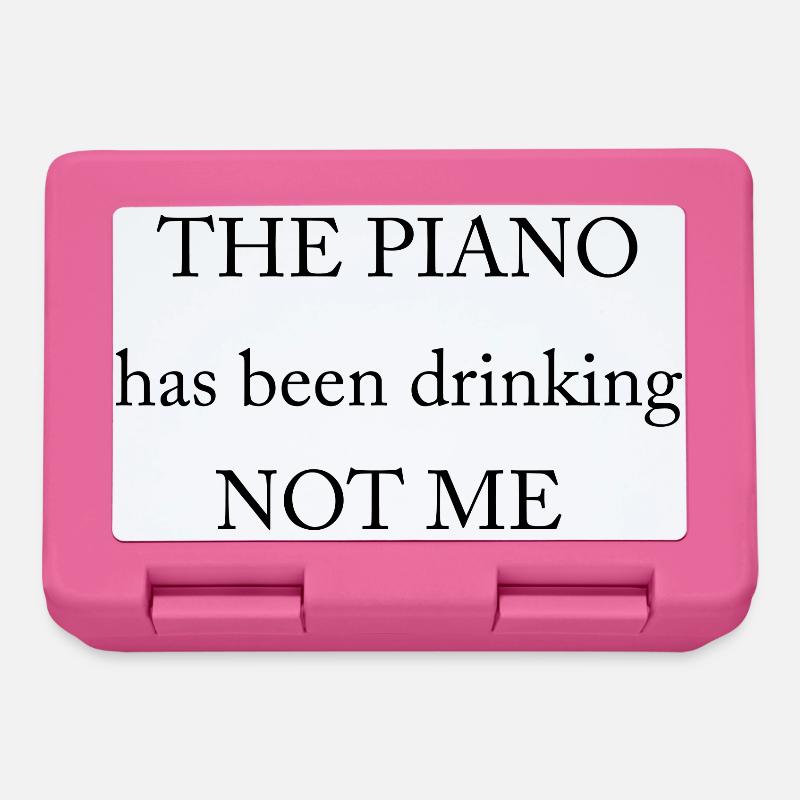 The piano has been drinking - not me! - Lunchbox - pink