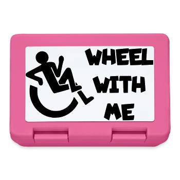 Rouler avec moi dans mon fauteuil roulant * - Boîte à goûter - rose - Devant