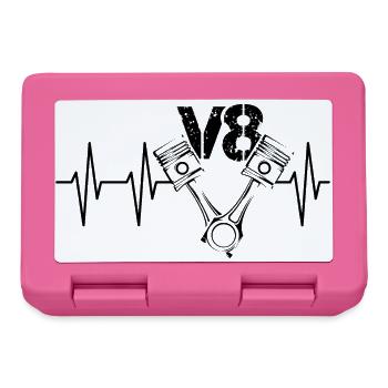v8 engine pulse cars piston heartbeat tuning icon - Lunchbox - pink - Front