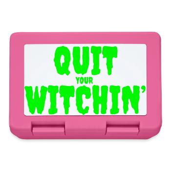 Spooky Green Witching Quit Design - Brotdose - Pink - Vorne