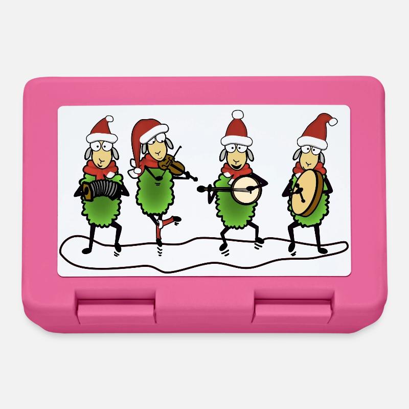 Mouton folklorique de Noël - Boîte à goûter - rose