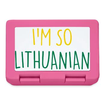 I'M SO LITHUANIAN Lietuva Litauen - Brotdose - Pink - Vorne