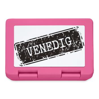 Venice style illustration on clothes - Lunchbox - pink - Front