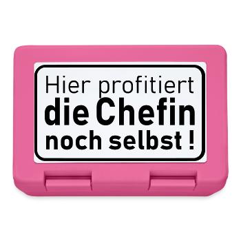 die Chefin noch selbst - Brotdose - Pink - Vorne