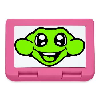 Frog Toad Smiles Funny Comic Happy Cool - Lunchbox - pink - Front