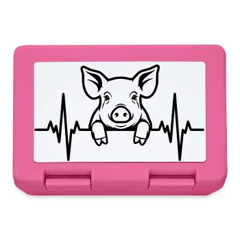 Pig Heartbeat – Sweet Piglet - Lunchbox - pink - Front