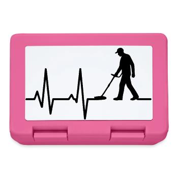 Heartbeat of Metal Detecting Enthusiast - Lunchbox - pink - Front