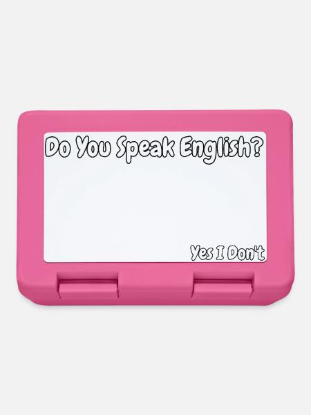 Lustiges Design eines englischsprachigen Witzes - Brotdose - Pink