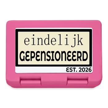 Endlich im Ruhestand 2026 - Brotdose - Pink - Vorne