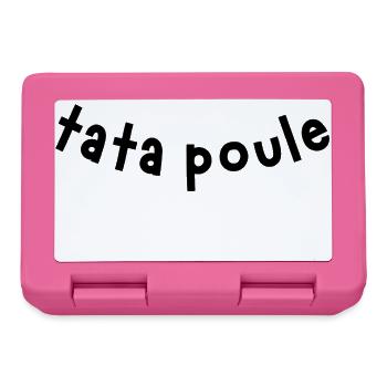 tata poule / t-shirt humour tata - Boîte à goûter - rose - Devant