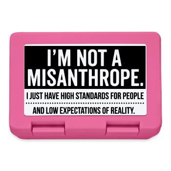 Pas de misanthrope, juste des standards élevés (noir) - Boîte à goûter - rose - Devant