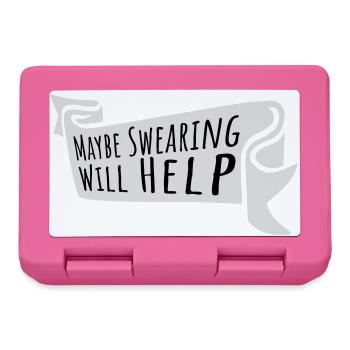 Maybe Swearing Will Help Sarkastisch Spruch Grafik - Brotdose - Pink - Vorne