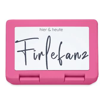 Hier & Heute Firlefanz – Humorvolle Typografie - Brotdose - Pink - Vorne