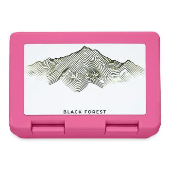 Black Forest Topographic | Vintage Line Art - Brotdose - Pink - Vorne