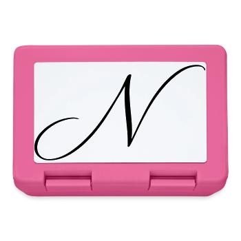 Name mit Anfangsbuchstabe N Nina Noah Nora Nico  - Brotdose - Pink - Vorne