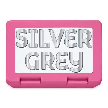 Silbergrau - Brotdose - Pink - Vorne
