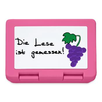 Die Lese ist gemessen! - Brotdose - Pink - Vorne