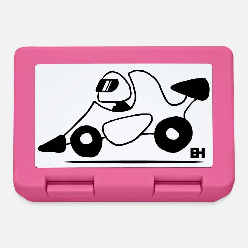 voiture de course - Boîte à goûter - rose