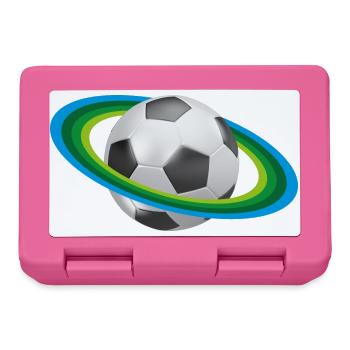 Fußball Ringe, Soccer, - Brotdose - Pink - Vorne