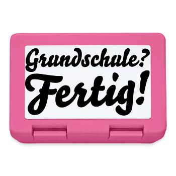 fertig grundschule - Brotdose - Pink - Vorne