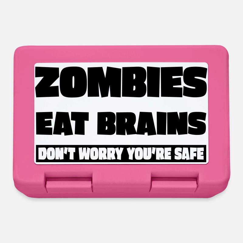 zombies eat brains - Lunchbox - pink