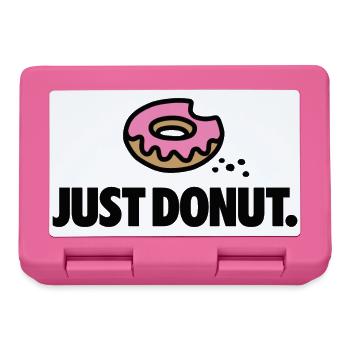 Just donut Krapfen Diät Wortspiele faul Geschenk - Brotdose - Pink - Vorne