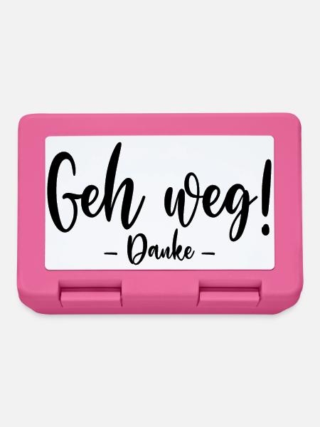 Geh weg Danke - Brotdose - Pink