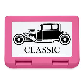 classic cars oldtimer illustration symbol graphic - Lunchbox - pink - Front