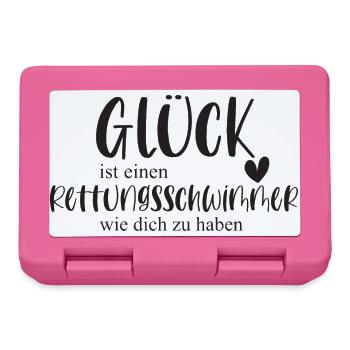 Rettungsschwimmer Schwimmen Wasser Geschenk - Brotdose - Pink - Vorne