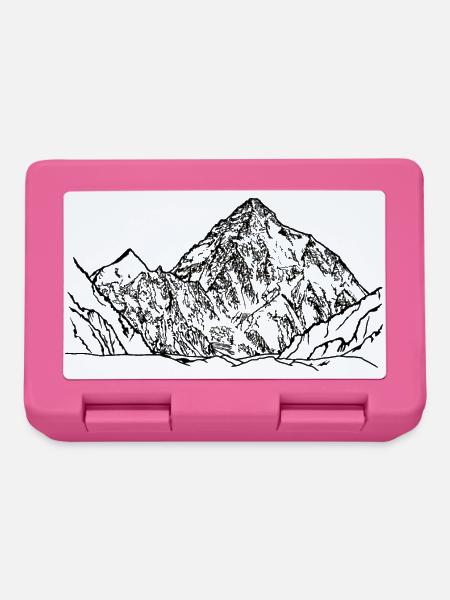 K2, Himalaya, Karakorum, Berge, Achttausender Berg - Brotdose - Pink