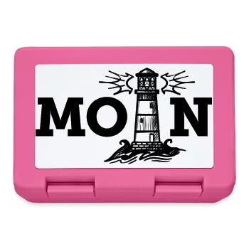 Moin (Typo/Leuchtturm - Brotdose - Pink - Vorne