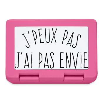 J'peux pas j'ai pas envie - Boîte à goûter - rose - Devant