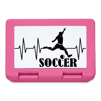 soccer soccer pulse heartbeat soccer - Lunchbox - pink - Front