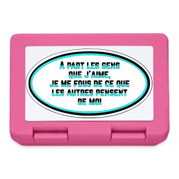 I don't care what people think of me - Lunchbox - pink - Front