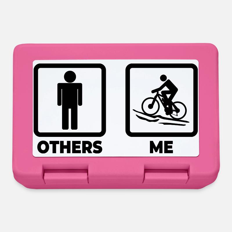 Lustiger Mountainbiker - Brotdose - Pink
