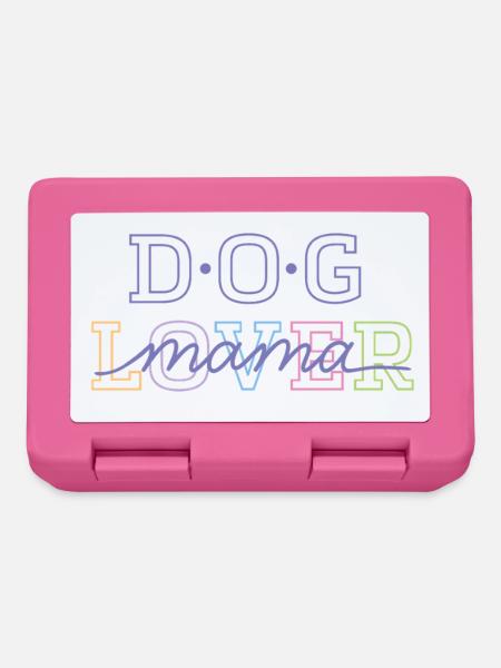 Amoureuse des chiens et maman - Boîte à goûter - rose