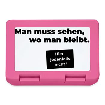 sehen wo man bleibt - Brotdose - Pink - Vorne