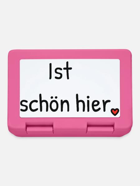 Ist schön hier. – Für helle Tage und Produkte. - Brotdose - Pink