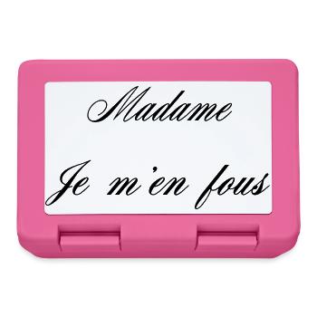 Madame Je M'en Fous Humour - Boîte à goûter - rose - Devant