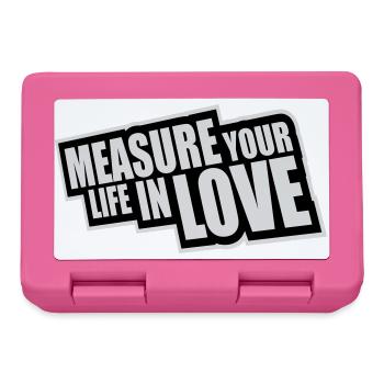 Measure Your Life In Love Inspirierend Liebe Logo - Brotdose - Pink - Vorne