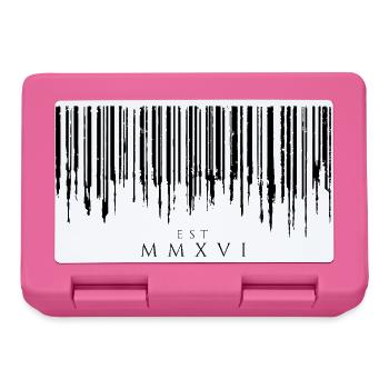 Barcode Tropfen Black Est. MMXVI - Brotdose - Pink - Vorne