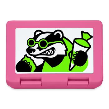 Cooler Dachs Schulanfang Icon - Brotdose - Pink - Vorne