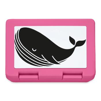 Wal Silhouette minimalistisches Meeresmotiv - Brotdose - Pink - Vorne