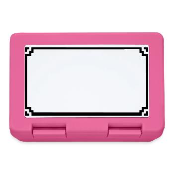 Pixel Rahmen Grafik - Brotdose - Pink - Vorne