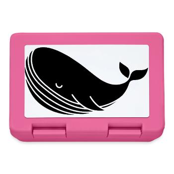 Whale silhouette minimalist sea motif - Lunchbox - pink - Front