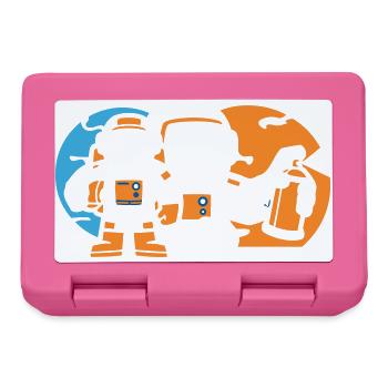 Astronaut Silhouette Logo - Lunchbox - pink - Front