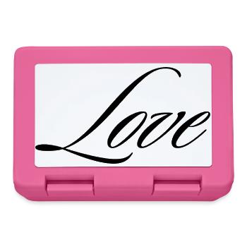 Love Calligraphy Script Minimalist Typography Grap - Lunchbox - pink - Front