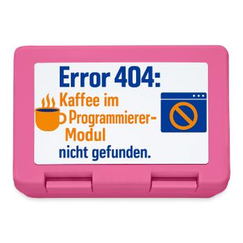 Error 404: Kaffee im Modul nicht gefunden - Brotdose - Pink - Vorne