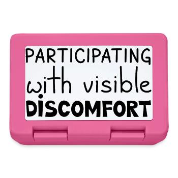 Participating With Visible Discomfort, Black - Lunchbox - pink - Front